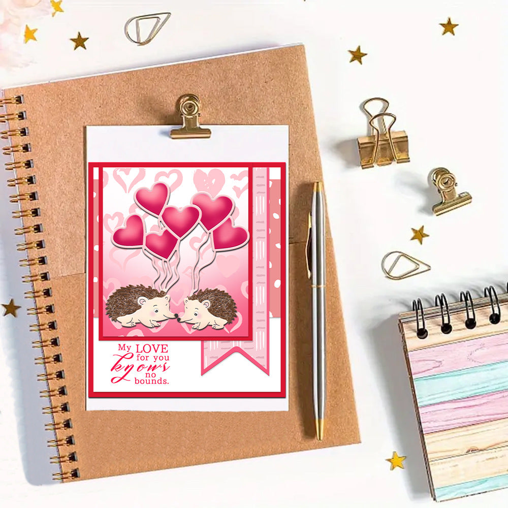 Valentine's Day Little Hedgehog Metal Cutting Dies