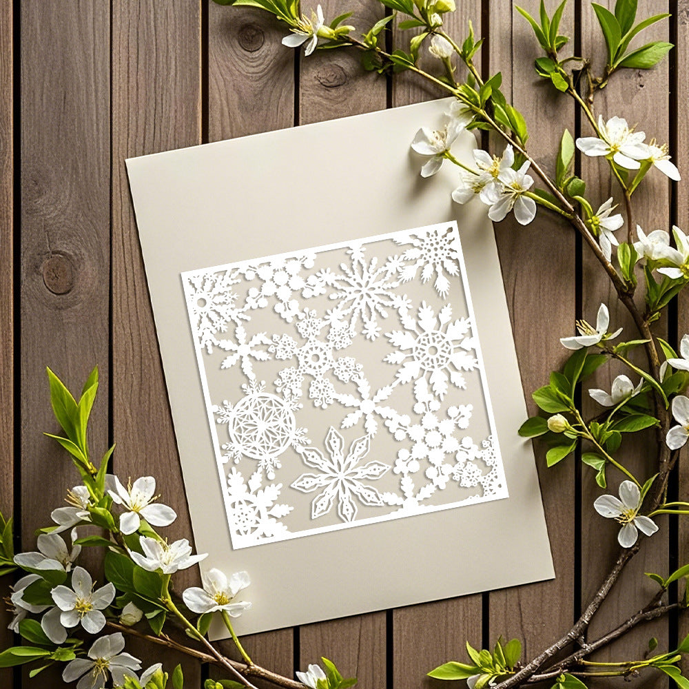 Snowflake Pattern DIY Painting Hollow Stencil