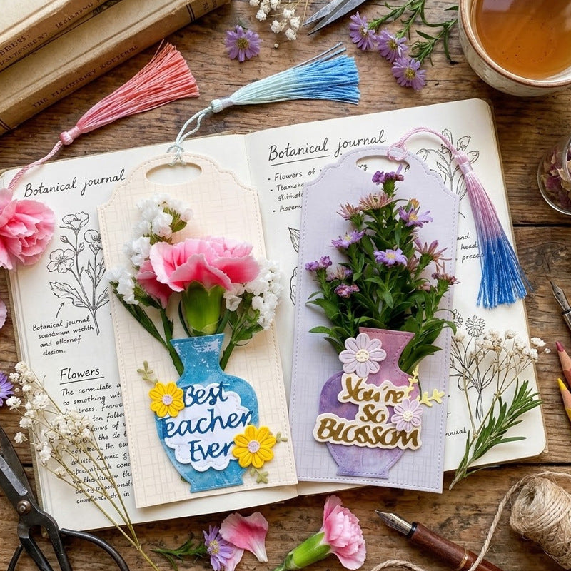 Vase Bookmark Metal Cutting Dies