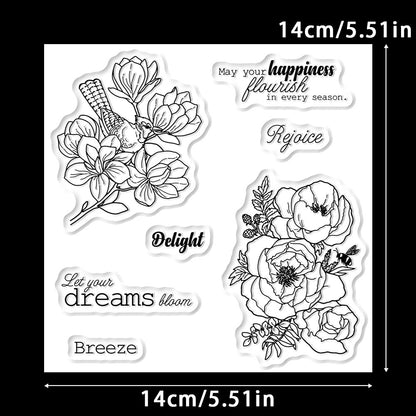Magnolia Peony Clear Stamps