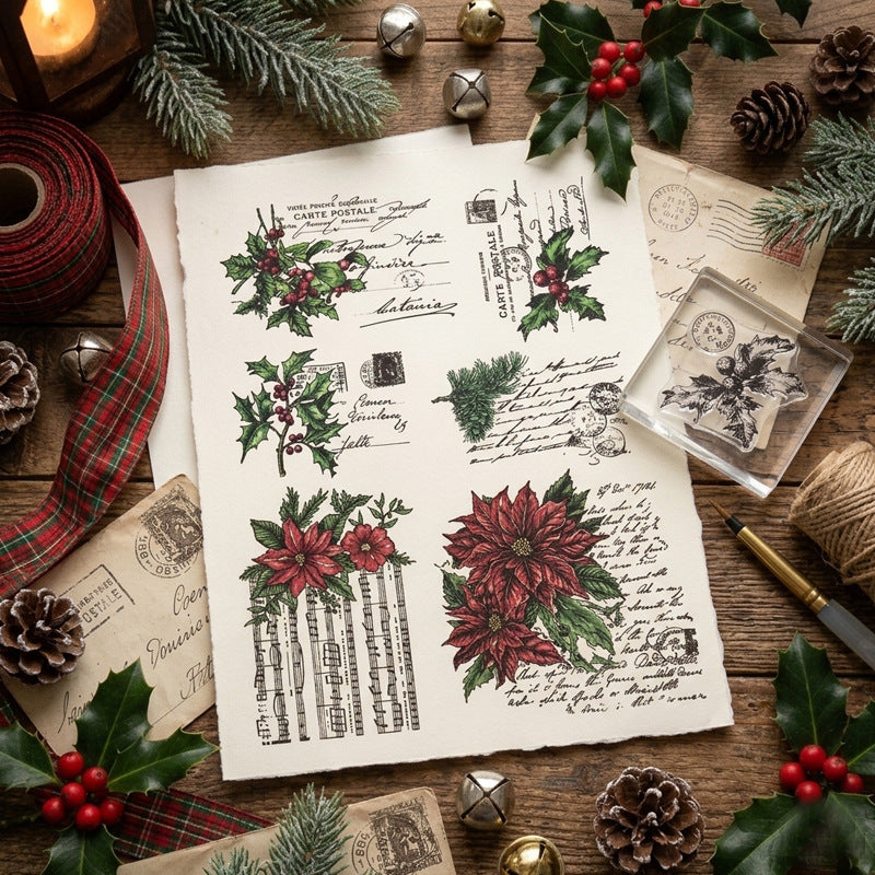 Christmas Theme DIY Decorative Journal Clear Stamps