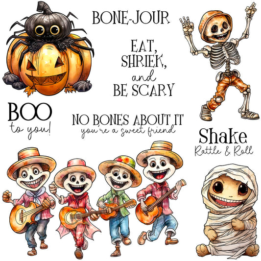 Halloween Theme Dies & Stamps Set