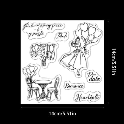 Valentine's Day Theme Dies & Stamps Set