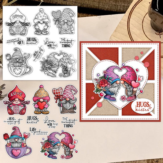 Love Gnome Cup Candy Clear Stamps