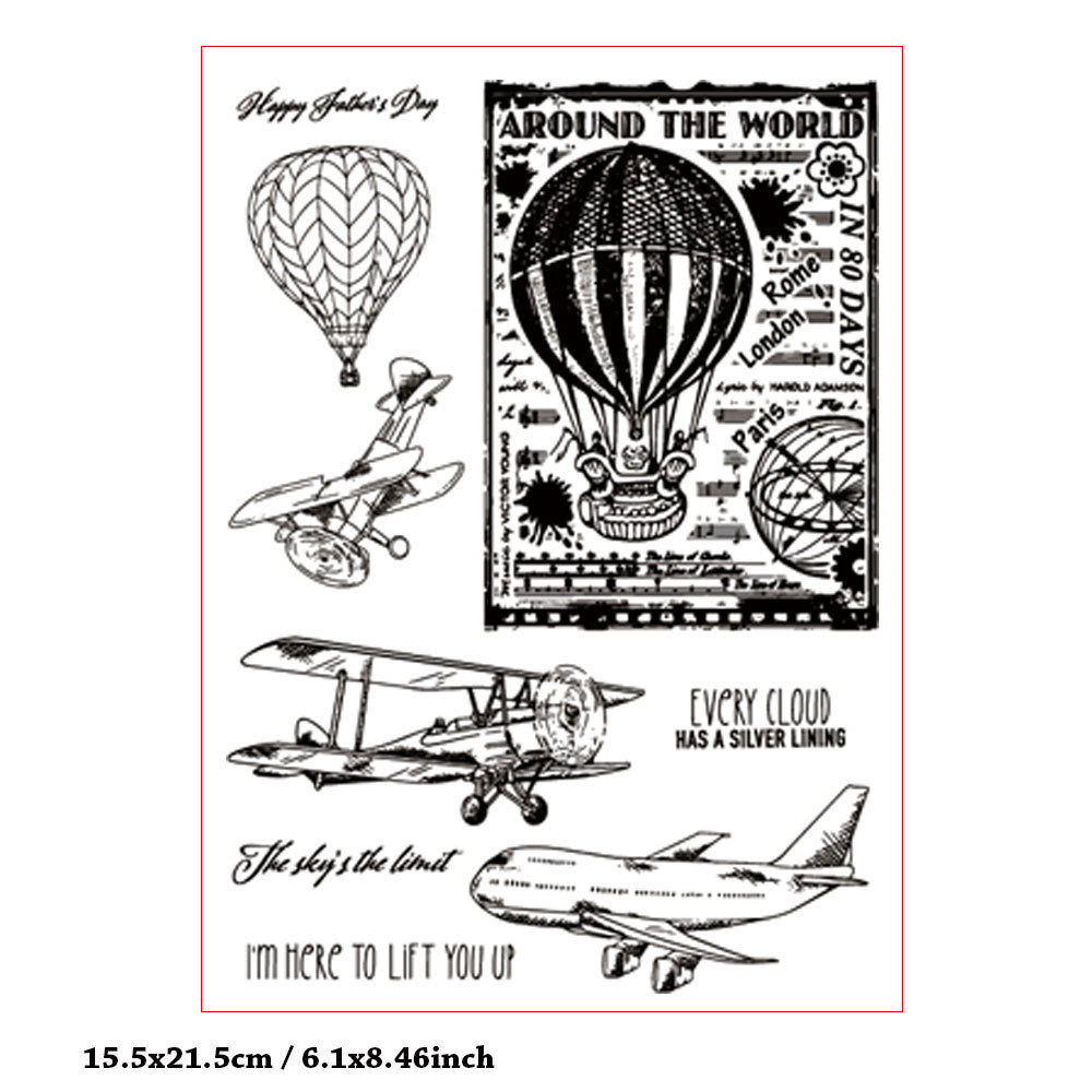 Travel Theme DIY Scrapbook Clear Stamps