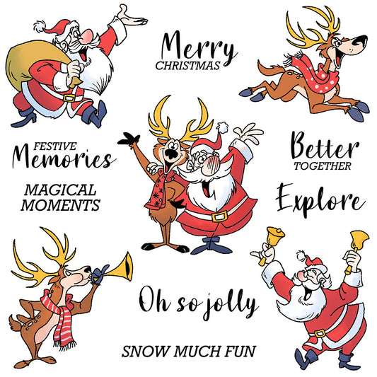 Santa Claus and Reindeer Dies & Stamps Set