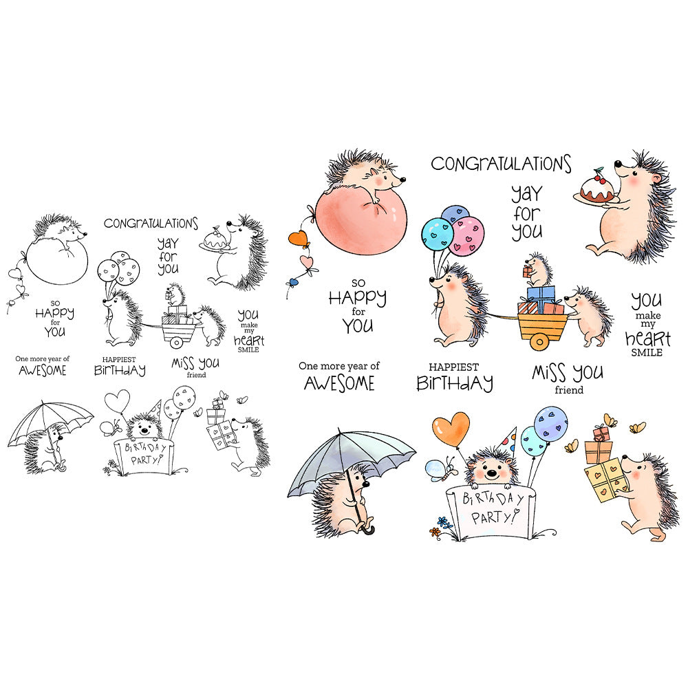 Cute Little Hedgehog Dies & Stamps Set
