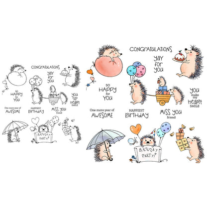 Cute Little Hedgehog Dies & Stamps Set