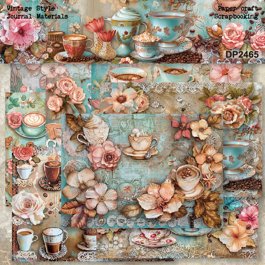 A5 Coffee Theme Journal Scrapbook Paper