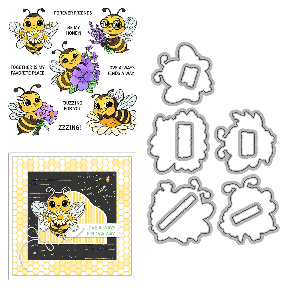 Cute Bee Dies & Stamps Set