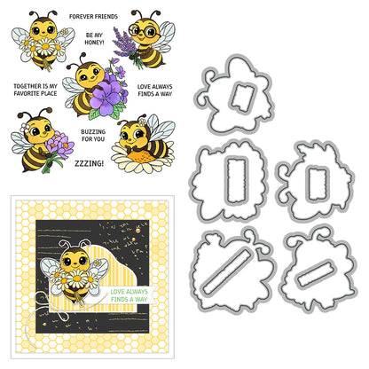 Cute Bee Dies & Stamps Set