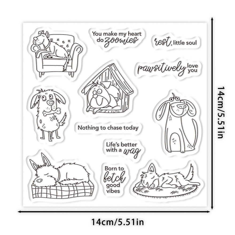 Resting Dogs Dies & Stamps Set