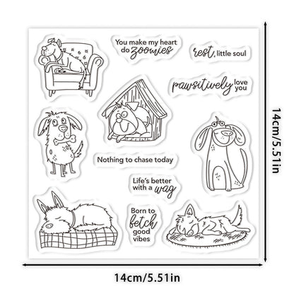 Resting Dogs Dies & Stamps Set