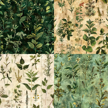 24PCS 6" Verdant Whispers Scrapbook Paper & Cardstock