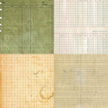 24PCS 6" Line Script Scrapbook Paper & Cardstock
