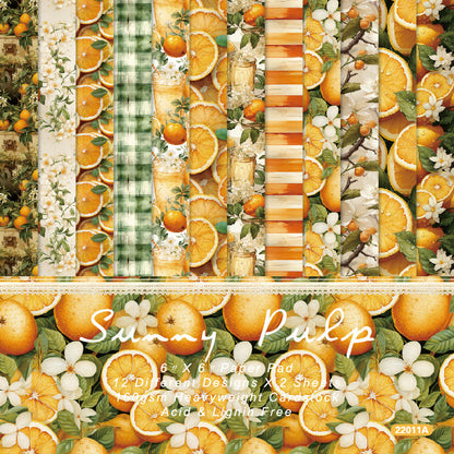 24PCS 6" Sunny Pulp Scrapbook Paper & Cardstock