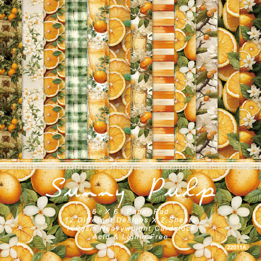 24PCS 6" Sunny Pulp Scrapbook Paper & Cardstock
