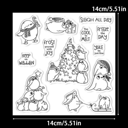Christmas Penguins Dies & Stamps Set