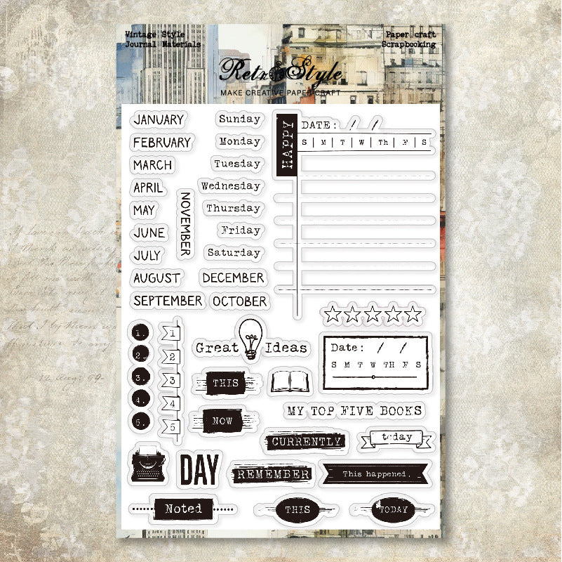 Vintage Background DIY Scrapbook Clear Stamps