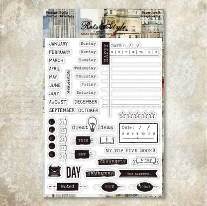 Vintage Background DIY Scrapbook Clear Stamps