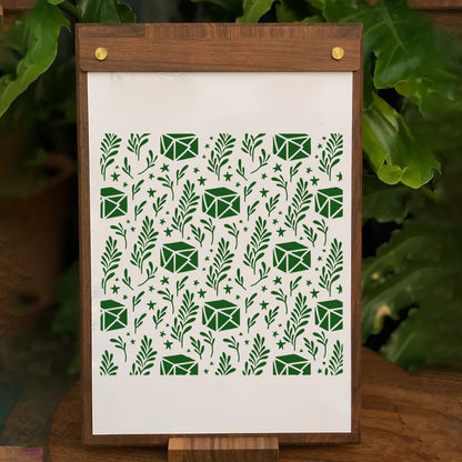 2 PCS Decorative Background DIY Painting Hollow Stencil