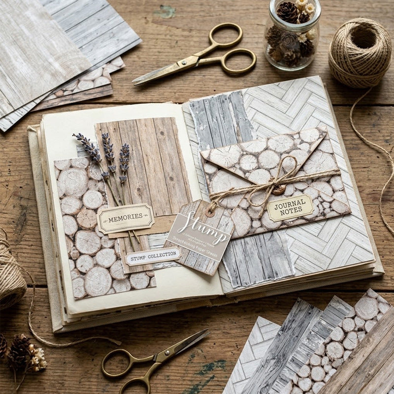 24PCS 6" Stump Scrapbook Paper & Cardstock