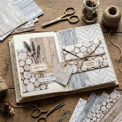 24PCS 6" Stump Scrapbook Paper & Cardstock