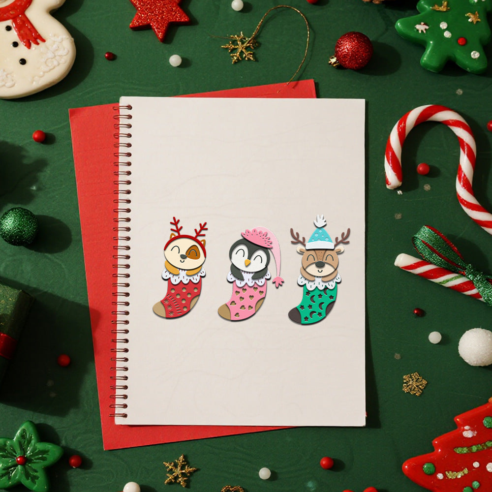 Christmas Stockings Animals Metal Cutting Dies