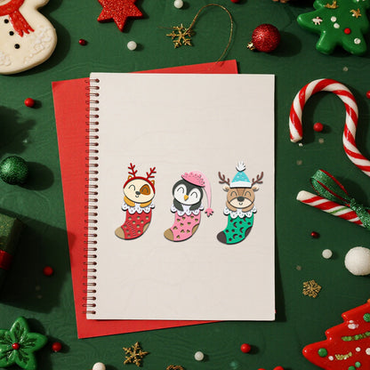 Christmas Stockings Animals Metal Cutting Dies