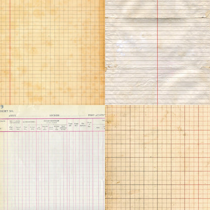 24PCS 6" Line Script Scrapbook Paper & Cardstock