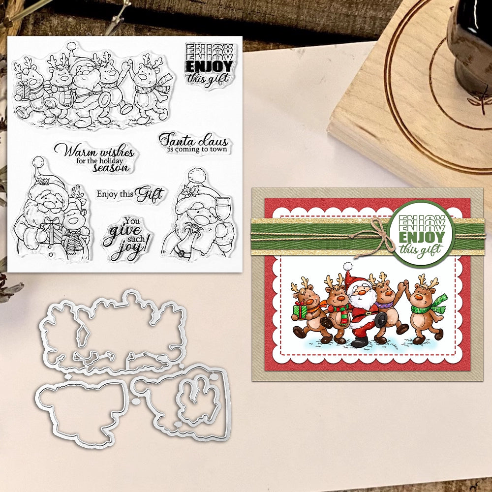 Santa Claus Reindeer Dies & Stamps Set