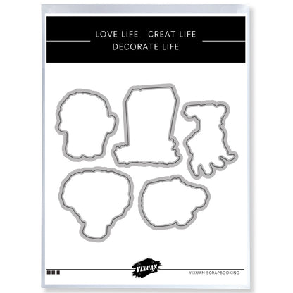 Halloween Theme Dies & Stamps Set