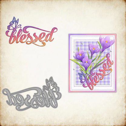 "Blessed" Words Metal Cutting Dies