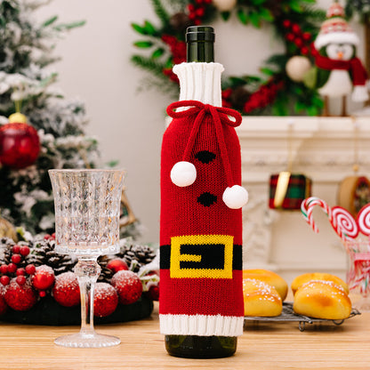 Christmas Knitted Wine Bottle Cover Decorations