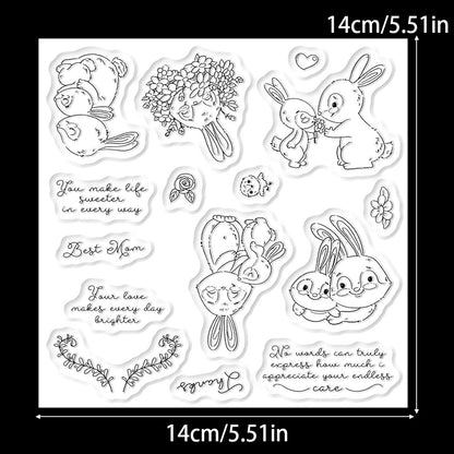 Happy Mother's Day Rabbits Dies & Stamps Set