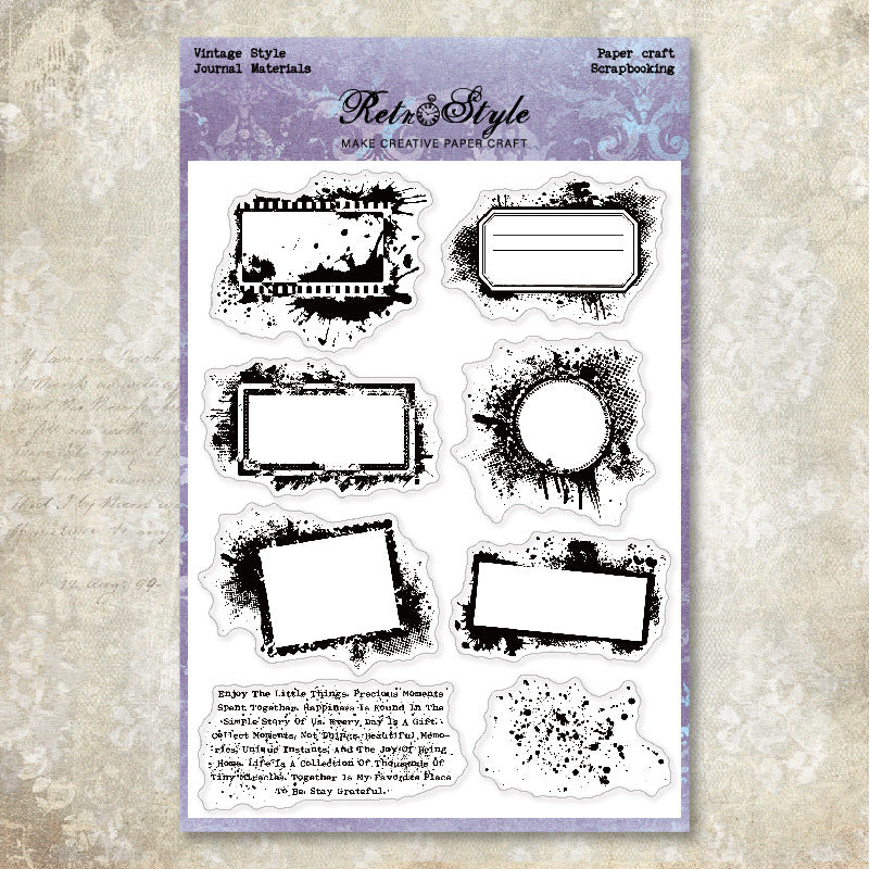Vintage Style DIY Journal Clear Stamps