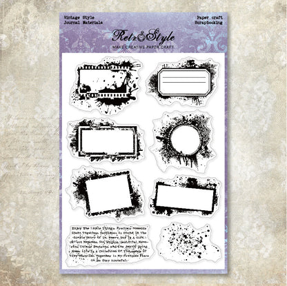 Vintage Style DIY Journal Clear Stamps