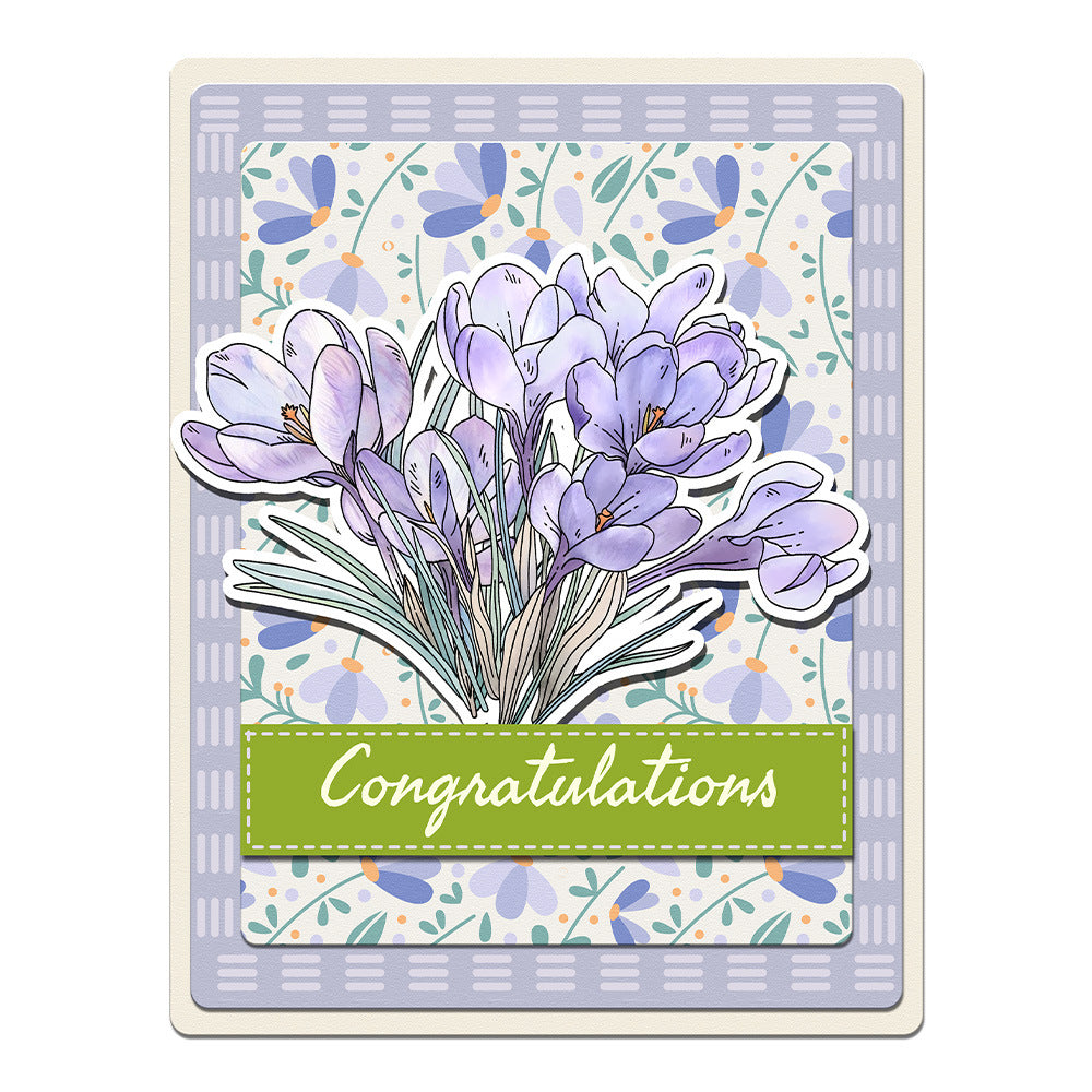 5 PCS Little Flowers Pattern DIY Painting Hollow Stencil
