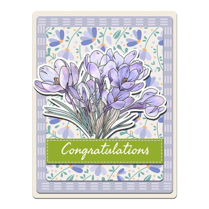 5 PCS Little Flowers Pattern DIY Painting Hollow Stencil