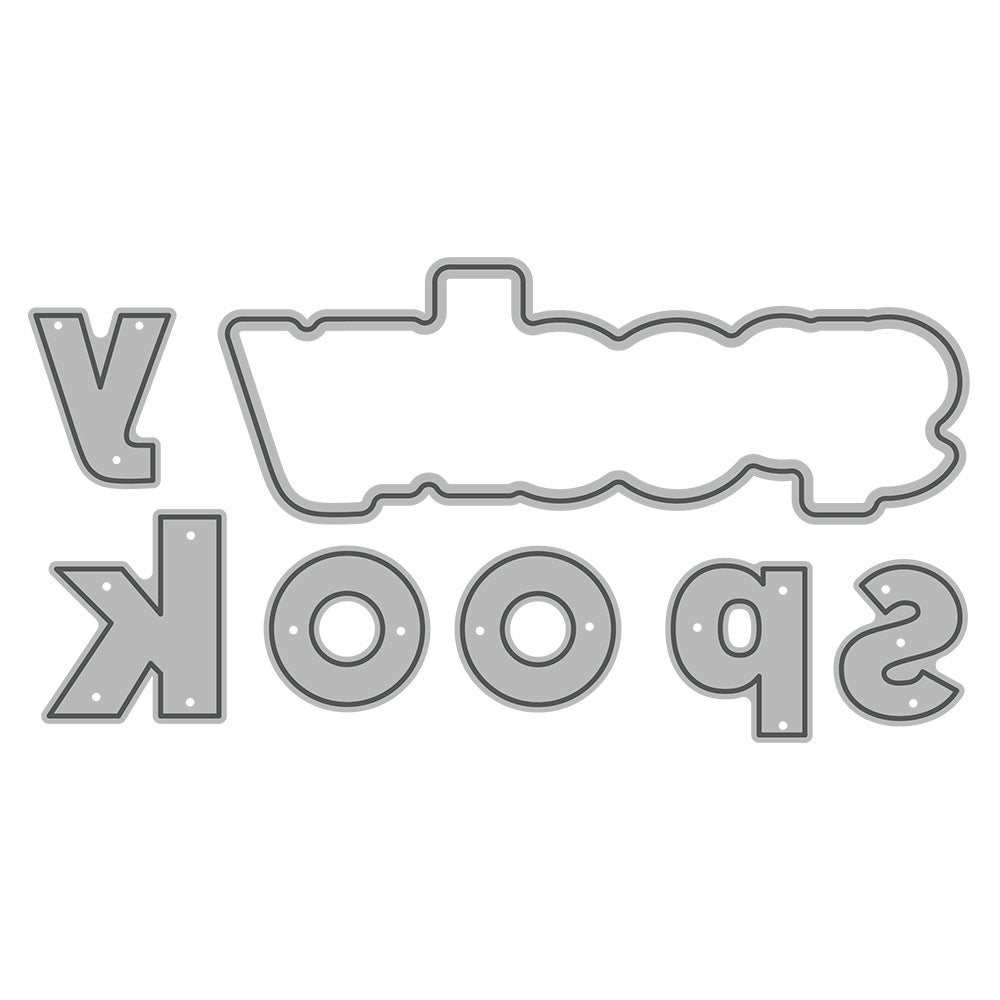 "SPOOKY" Words Metal Cutting Dies