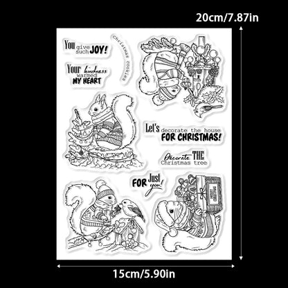 Christmas Squirrel Clear Stamps