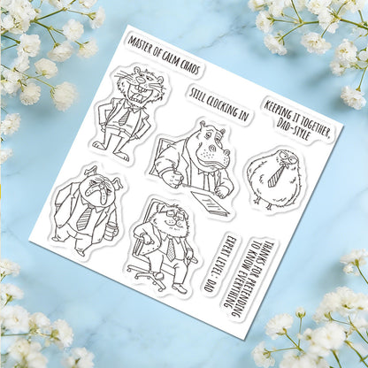 Office Animals Clear Stamps