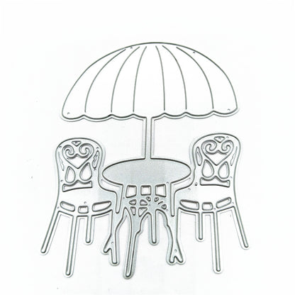 Table Chair Sun Umbrella Cutting Dies