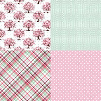 24PCS 6" Sakura Scrapbook Paper & Cardstock