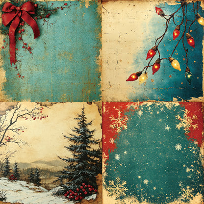 24PCS 6" Christmas Theme Scrapbook Paper & Cardstock