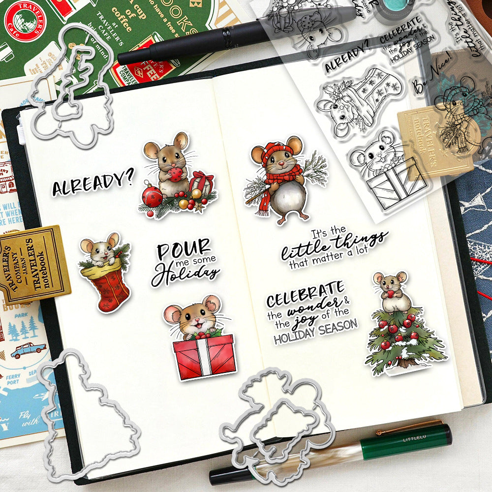 Cute Mouse Dies & Stamps Set