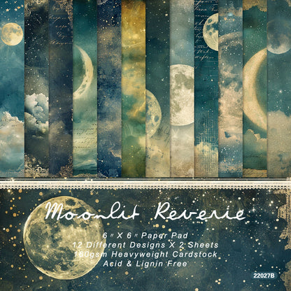 24PCS 6" Moonlit Reverie Scrapbook Paper & Cardstock
