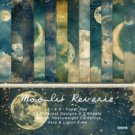 24PCS 6" Moonlit Reverie Scrapbook Paper & Cardstock