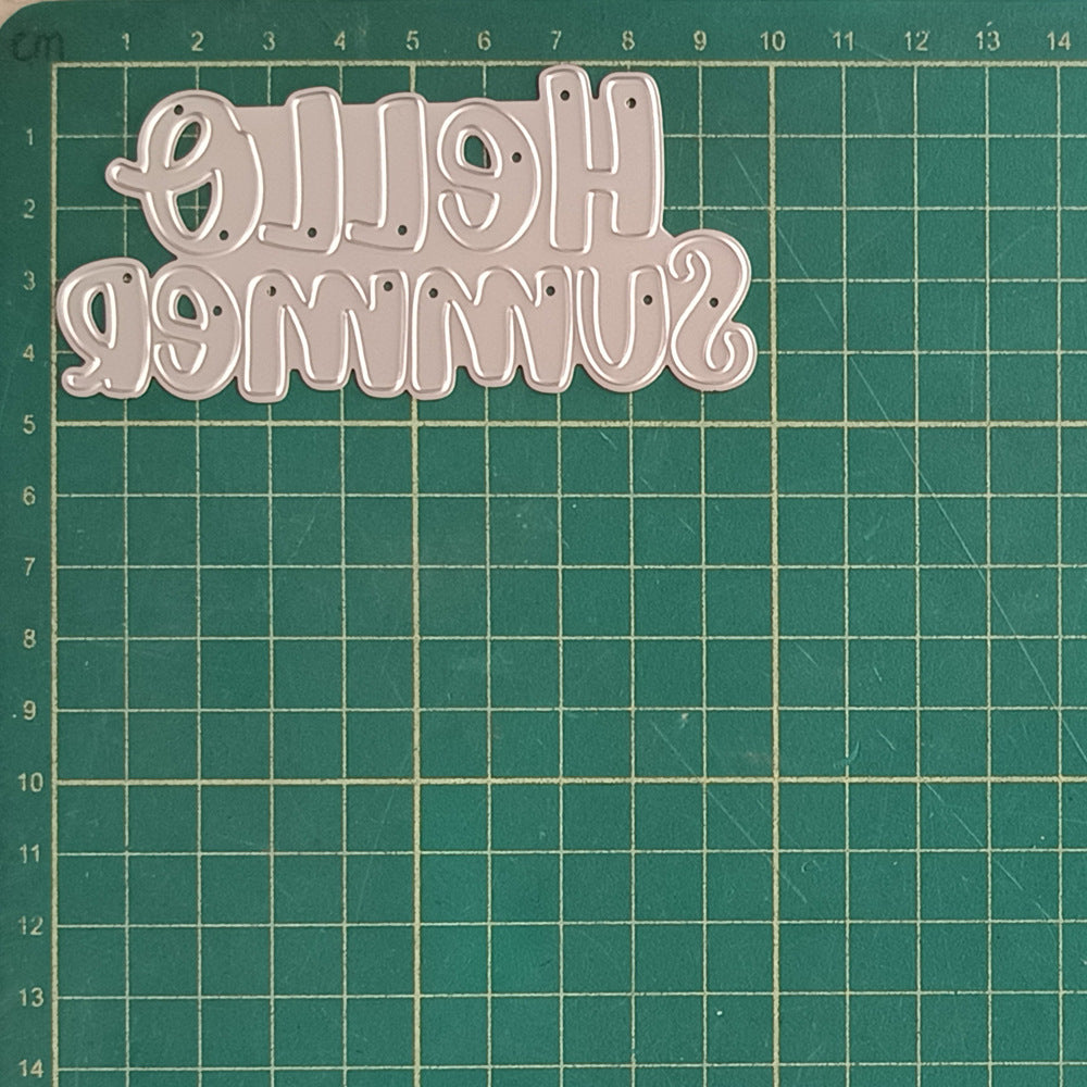 "Hello Summer" Words Metal Cutting Dies