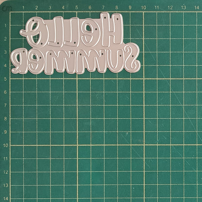 "Hello Summer" Words Metal Cutting Dies